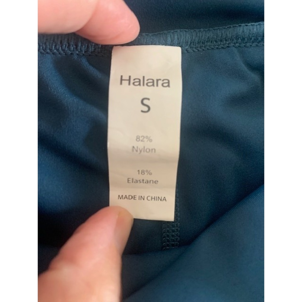 Halara High Waisted Flowy 2-in-1 Active Shorts Teal Blue Small Pocket 928GF - Picture 4 of 8